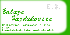 balazs hajdukovics business card